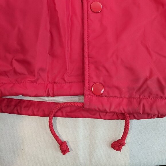 Vans Off the Wall Red Windbreaker Jacket Men's Medium M Snaps Collared - Picture 7 of 15